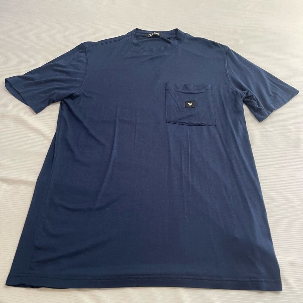 Bad Birdie Navy Blue Solid Short Sleeve T-Shirt Size Small